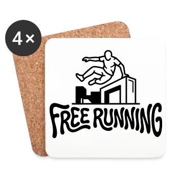 coureur libre - Dessous de verre (lot de 4) - blanc - Devant