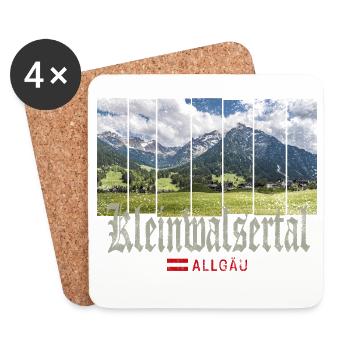 Kleinwalsertal Allgäu in Österreich Souvenir - Untersetzer (4er-Set) - Weiß - Vorne