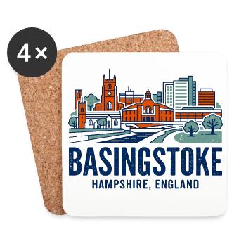 Basingstoke Hampshire England Skyline City View - Untersetzer (4er-Set) - Weiß - Vorne