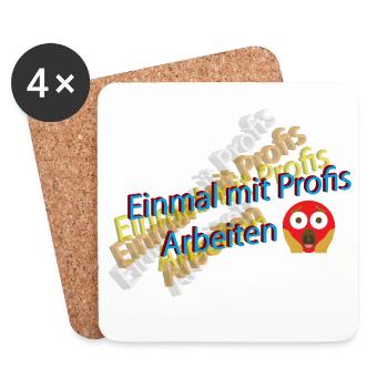 Einmal_mit_Profis_2 - Untersetzer (4er-Set) - Weiß - Vorne