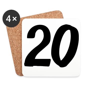 20 - Coasters (set of 4) - white - Front