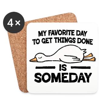 Favorite Day Is Someday - Coasters (set of 4) - white - Front