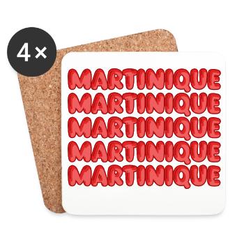 Plongée en Martinique - Dessous de verre (lot de 4) - blanc - Devant