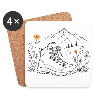 Chaussures de randonnée sur le chemin de montagne - Dessous de verre (lot de 4) - blanc - Devant