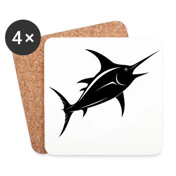 Swordfish - Coasters (set of 4) - white - Front