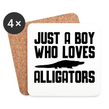 Alligator Reptile - Dessous de verre (lot de 4) - blanc - Devant
