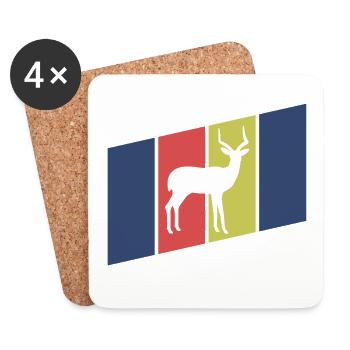 Antelope Silhouette Africa - Coasters (set of 4) - white - Front
