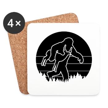 Antelope Bigfoot Sasquatch Humor - Coasters (set of 4) - white - Front