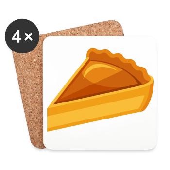 Pumpkin Pie Slice - Coasters (set of 4) - white - Front