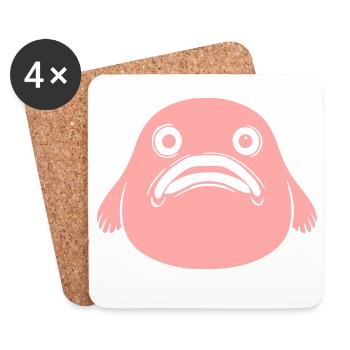 Blobfisch Fisch rosa Meeresfisch Geschenk  - Untersetzer (4er-Set) - Weiß - Vorne