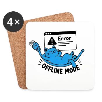 Offline-Modus / Trennung - Untersetzer (4er-Set) - Weiß - Vorne