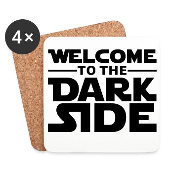 Welcome to the dark side - Dessous de verre (lot de 4) - blanc - Devant