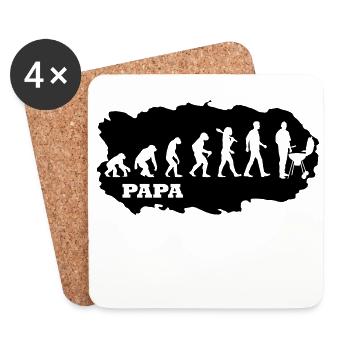 Männlich |PREMIUM DESIGN - Untersetzer (4er-Set) - Weiß - Vorne
