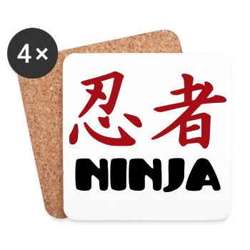 ninja - Coasters (set of 4) - white - Front