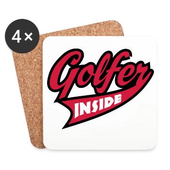 Golf - Untersetzer (4er-Set) - Weiß - Vorne