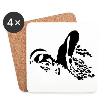 schwimmer_2 - Dessous de verre (lot de 4) - blanc - Devant