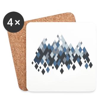 Mountains - Coasters (set of 4) - white - Front
