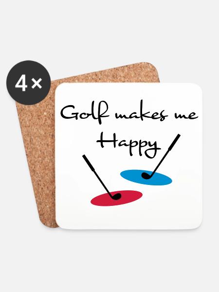 golf - Untersetzer (4er-Set) - Weiß