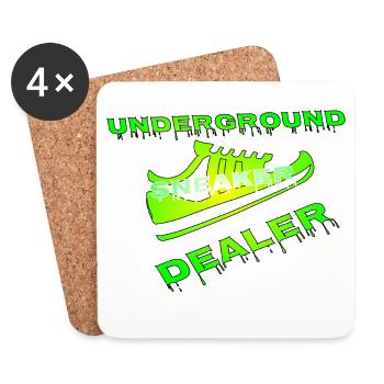 shoe salesman - Coasters (set of 4) - white - Front