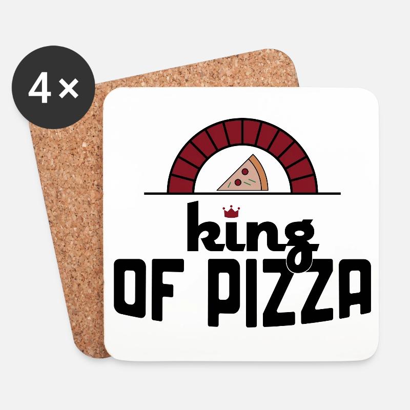 Pizza - Untersetzer (4er-Set) - Weiß