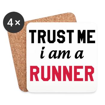 Running / Jogging / Run / Trail / Sport - Coasters (set of 4) - white - Front