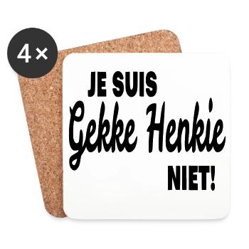 Crazy Henkie, toi whis, ne sois pas fou # - Dessous de verre (lot de 4) - blanc - Devant