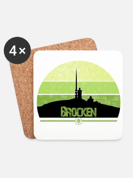 Harz Style - Brocken - Wir lieben den Harz - Untersetzer (4er-Set) - Weiß