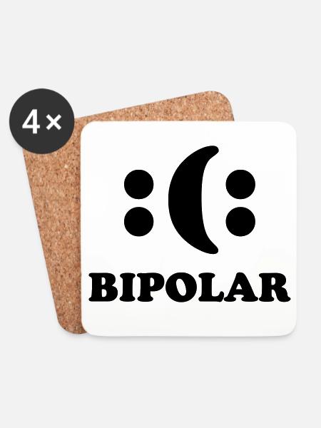 Bipolar - Untersetzer (4er-Set) - Weiß
