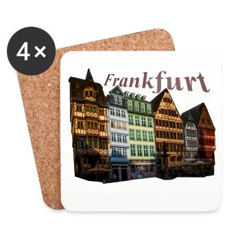 Francfort - Dessous de verre (lot de 4) - blanc - Devant