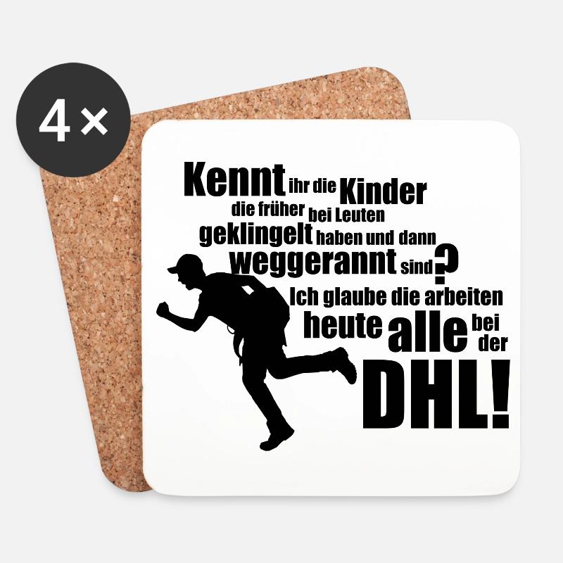 DHL Funshirt - Untersetzer (4er-Set) - Weiß