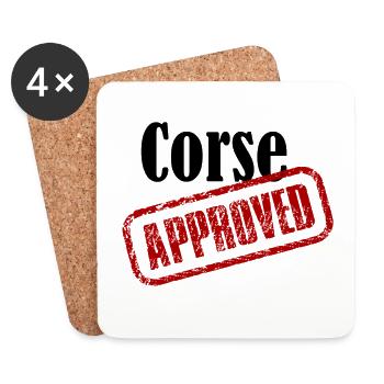 T-shirt Corsica Approved - Coasters (set of 4) - white - Front