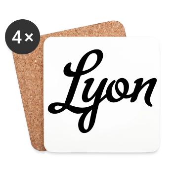 Lyon - Dessous de verre (lot de 4) - blanc - Devant