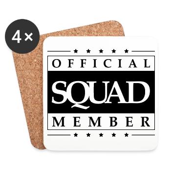 Squad member - Dessous de verre (lot de 4) - blanc - Devant
