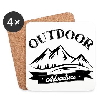 outdoor reise trip - Untersetzer (4er-Set) - Weiß - Vorne