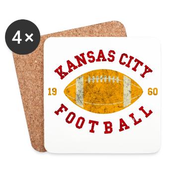 Kansas City Football Vintage - Untersetzer (4er-Set) - Weiß - Vorne