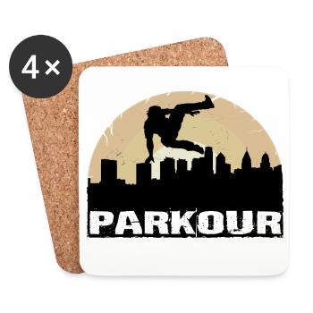 Parkour - Dessous de verre (lot de 4) - blanc - Devant