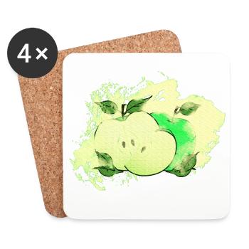 tolle küchendeko motive, Gesunde Früchte - Untersetzer (4er-Set) - Weiß - Vorne