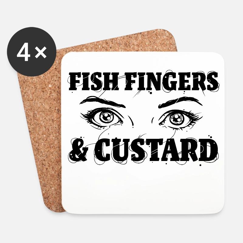 Doigts de poisson - Dessous de verre (lot de 4) - blanc