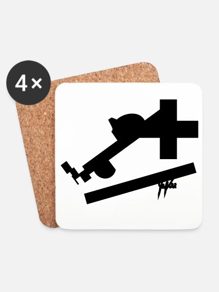 cross II - Untersetzer (4er-Set) - Weiß