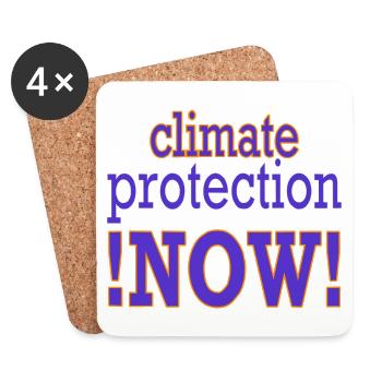 climate-protection-NOW.. - Untersetzer (4er-Set) - Weiß - Vorne