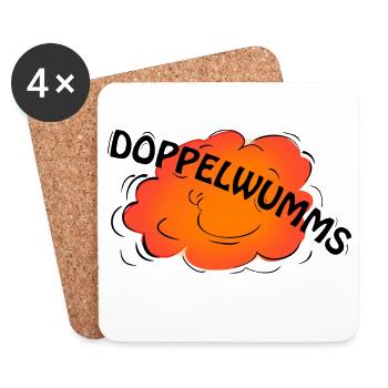 Doppelwumms - Untersetzer (4er-Set) - Weiß - Vorne