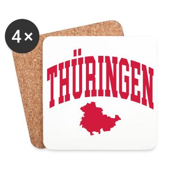 Thüringen - Untersetzer (4er-Set) - Weiß - Vorne