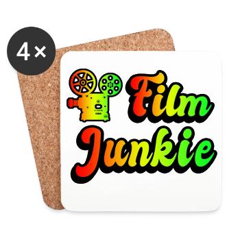 Film Junkie Rainbow Design - Coasters (set of 4) - white - Front