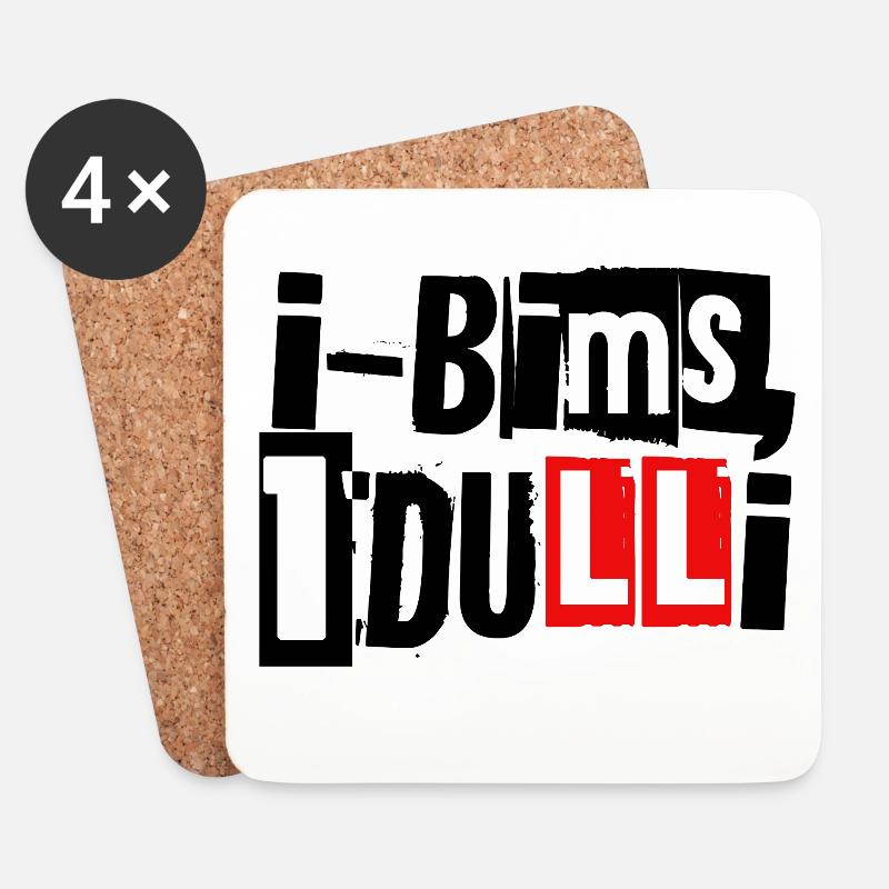 i-Bims, 1 Dulli - Untersetzer (4er-Set) - Weiß