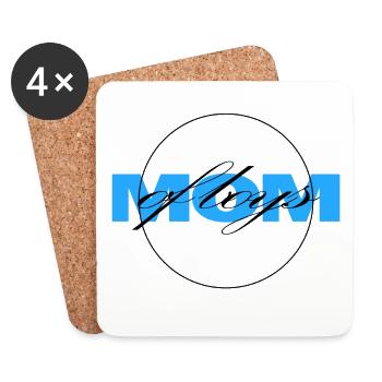 MOM OF BOYS - Untersetzer (4er-Set) - Weiß - Vorne