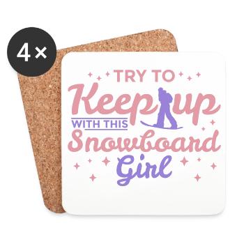 Snowboarder - Coasters (set of 4) - white - Front