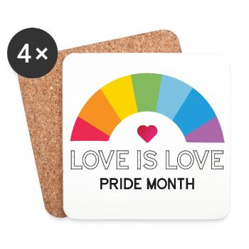 Love is Love. Pride Month. - Coasters (set of 4) - white - Front