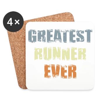 Best runner of all time - Coasters (set of 4) - white - Front