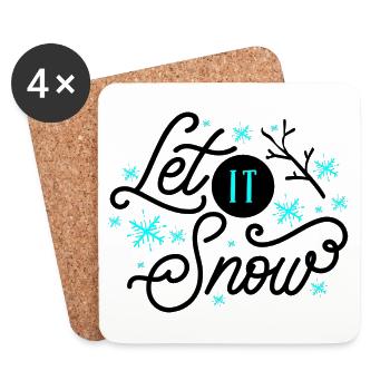 Let it Snow - Coasters (set of 4) - white - Front