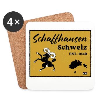 Schaffhausen Wappen 1049 Jubiläum - Untersetzer (4er-Set) - Weiß - Vorne